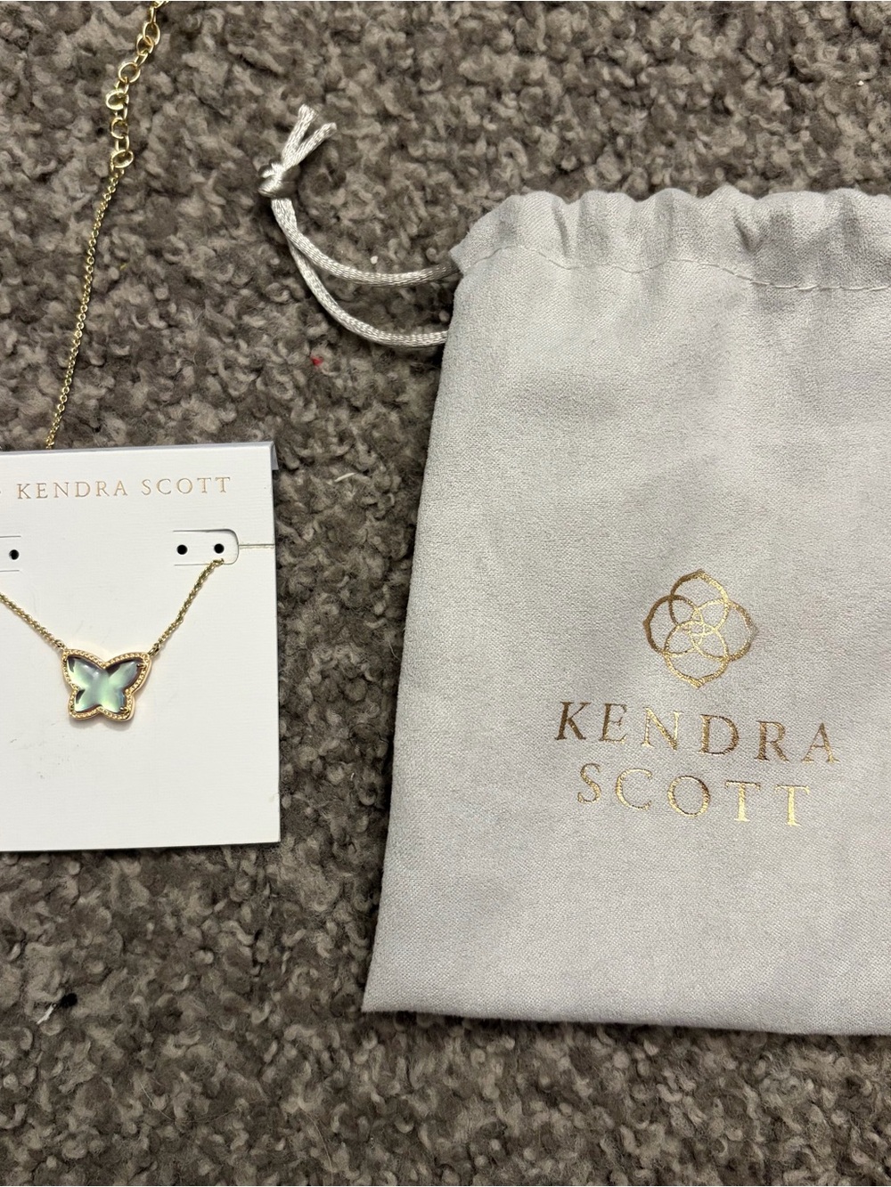 Kendra Scott Goldtone Mint Butterfly Pendant Necklace